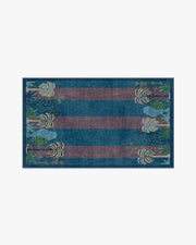 Palmistry Pinstripe — Halı, Mavi, AREA, beyaz zemin, 3x5