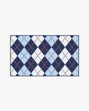Teddy Bear Argyle — Halı, Lacivert Mavi, AREA, beyaz zemin, 3x5