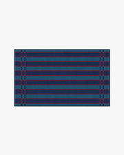 Helen Varsity Stripe — Halı, Turkuaz Lacivert, AREA, beyaz zemin, 3x5