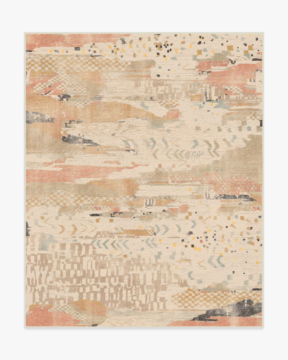 Gaia — Halı, Fildişi Çok Renkli, AREA, beyaz zemin, 8x10