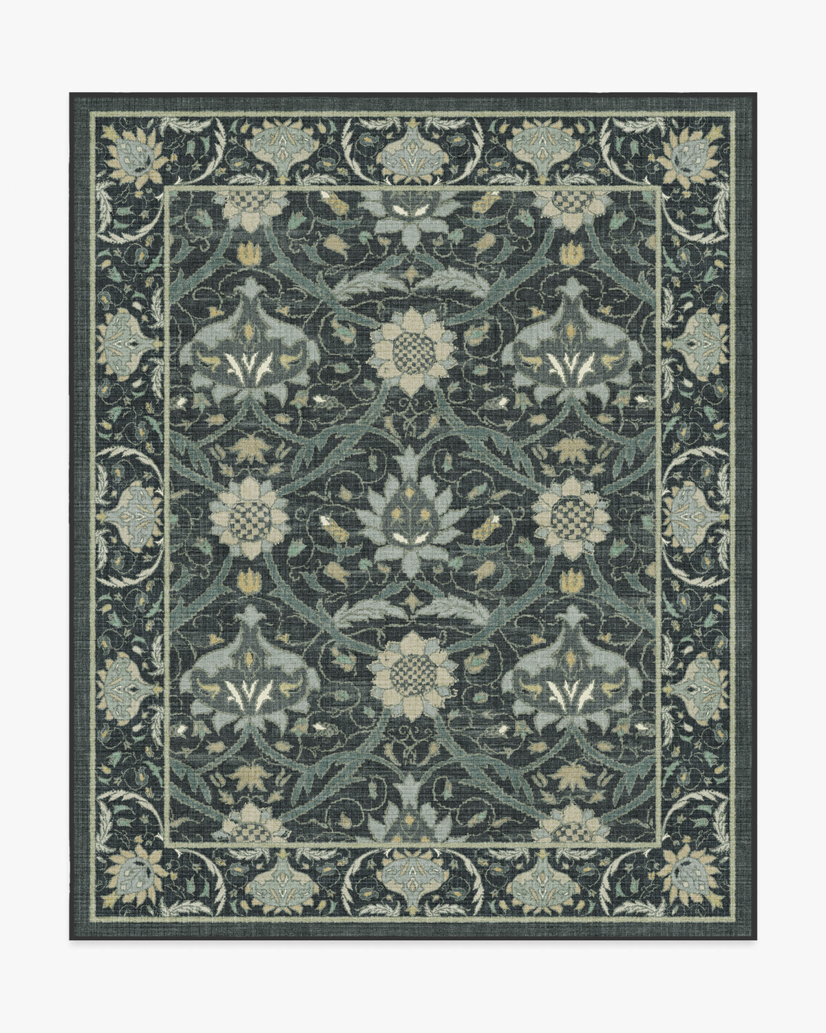 Morris And Co Montreal — Halı, Antrasit Abalone, AREA, beyaz zemin, 8x10