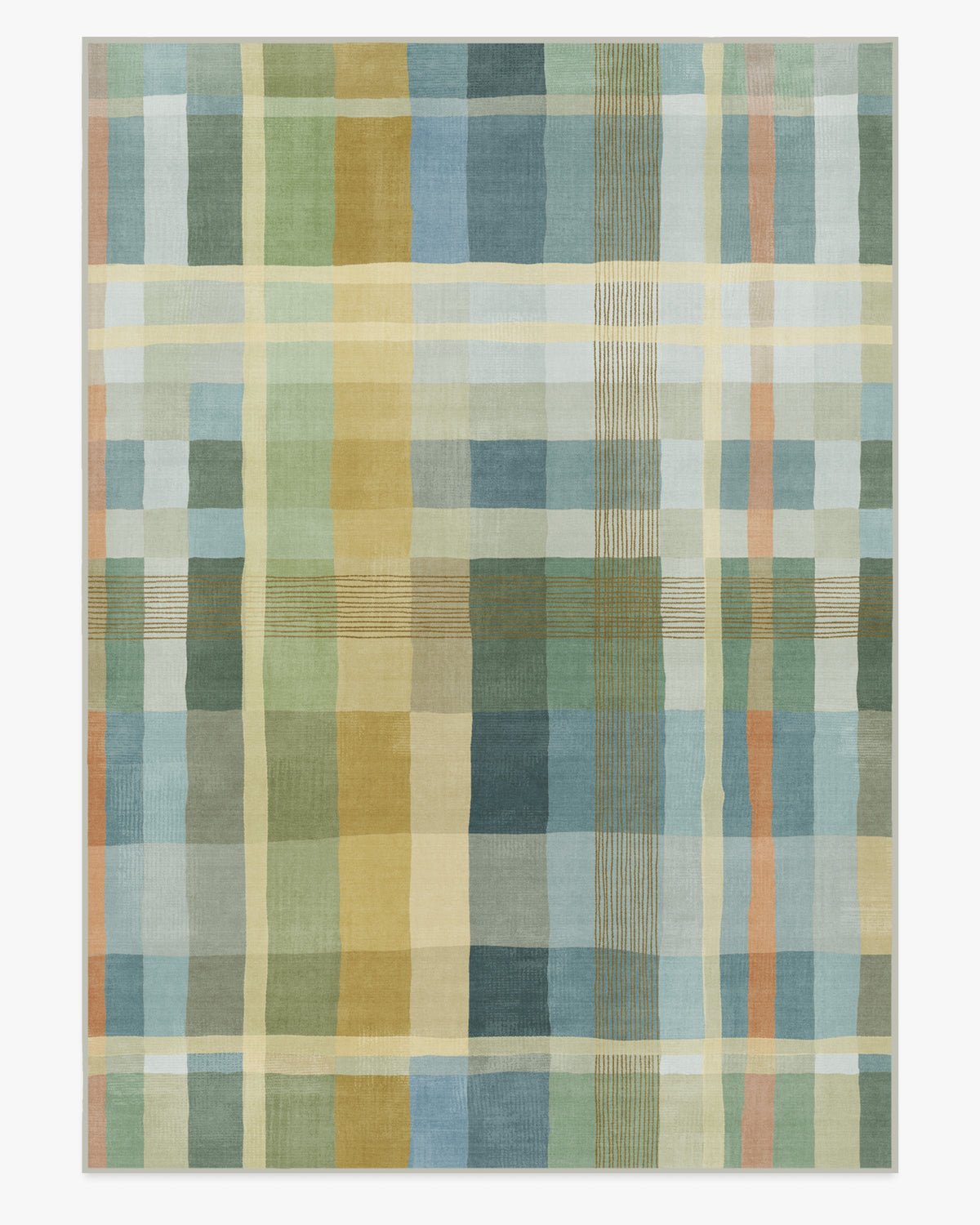 Margot Plaid — Halı, Mavi, AREA, beyaz zemin, 10x14