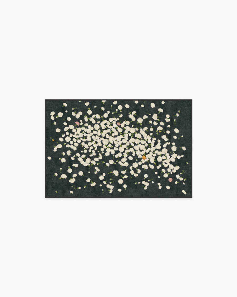 Fluttering Carnations — Halı, Antrasit Fildişi, AREA, beyaz zemin, 2x3