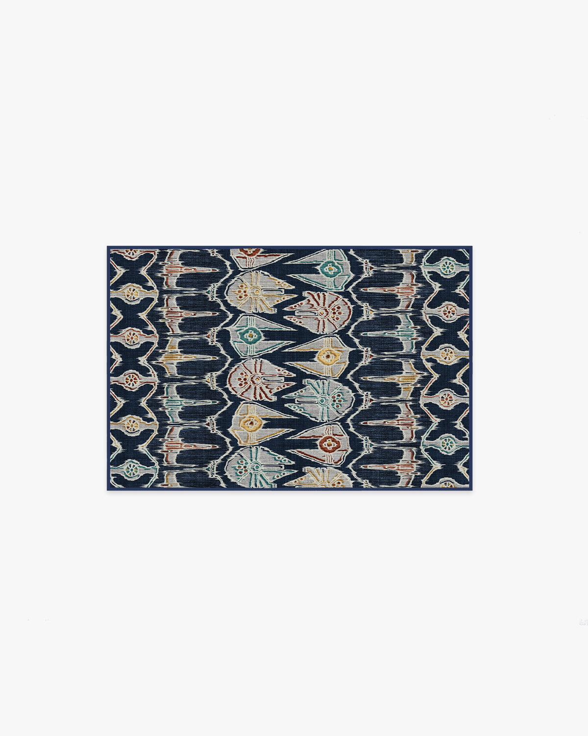 Corellian Ikat — Halı, Lacivert, AREA, beyaz zemin, 2x3