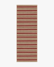 Wells — Halı, Kırmızı ve Doğal, RUNNER, beyaz zemin, 2x7