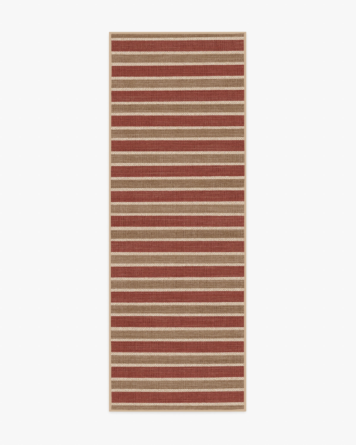 Wells — Halı, Kırmızı ve Doğal, RUNNER, beyaz zemin, 2x7