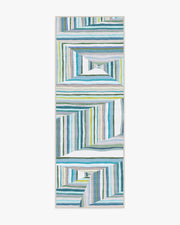 Riviera — Halı, Turkuaz, RUNNER, beyaz zemin, 2x7