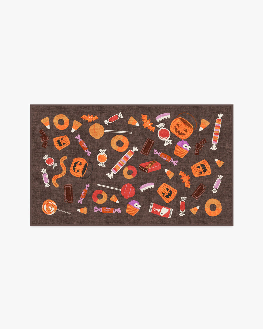 Halloween Treats — Halı, Kahverengi Çok Renkli, AREA, beyaz zemin, 3x5