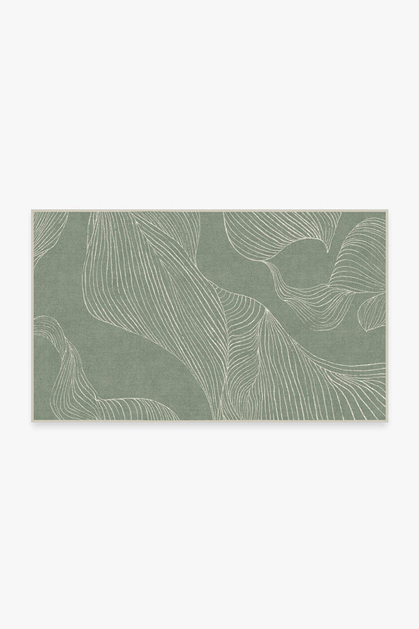Sana — Halı, Adaçayı Yeşili, AREA, beyaz zemin, 3x5