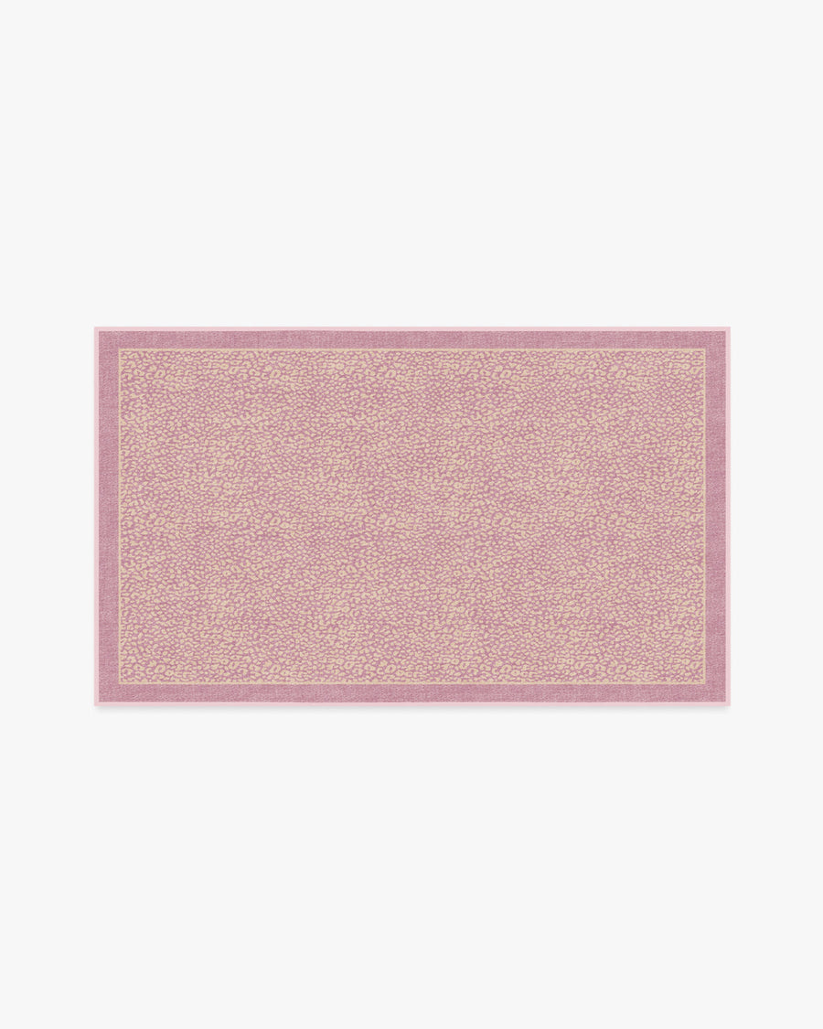 Cheeky Cheetah — Halı, Pembe, AREA, beyaz zemin, 3x5