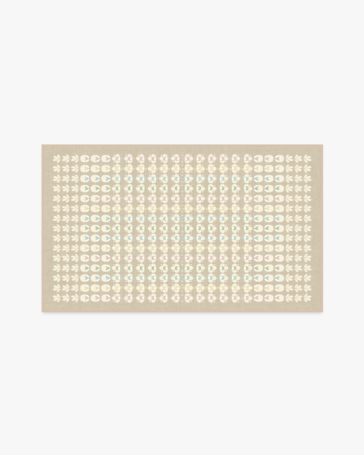 Ditzy Daisy — Halı, Nötr, AREA, beyaz zemin, 3x5