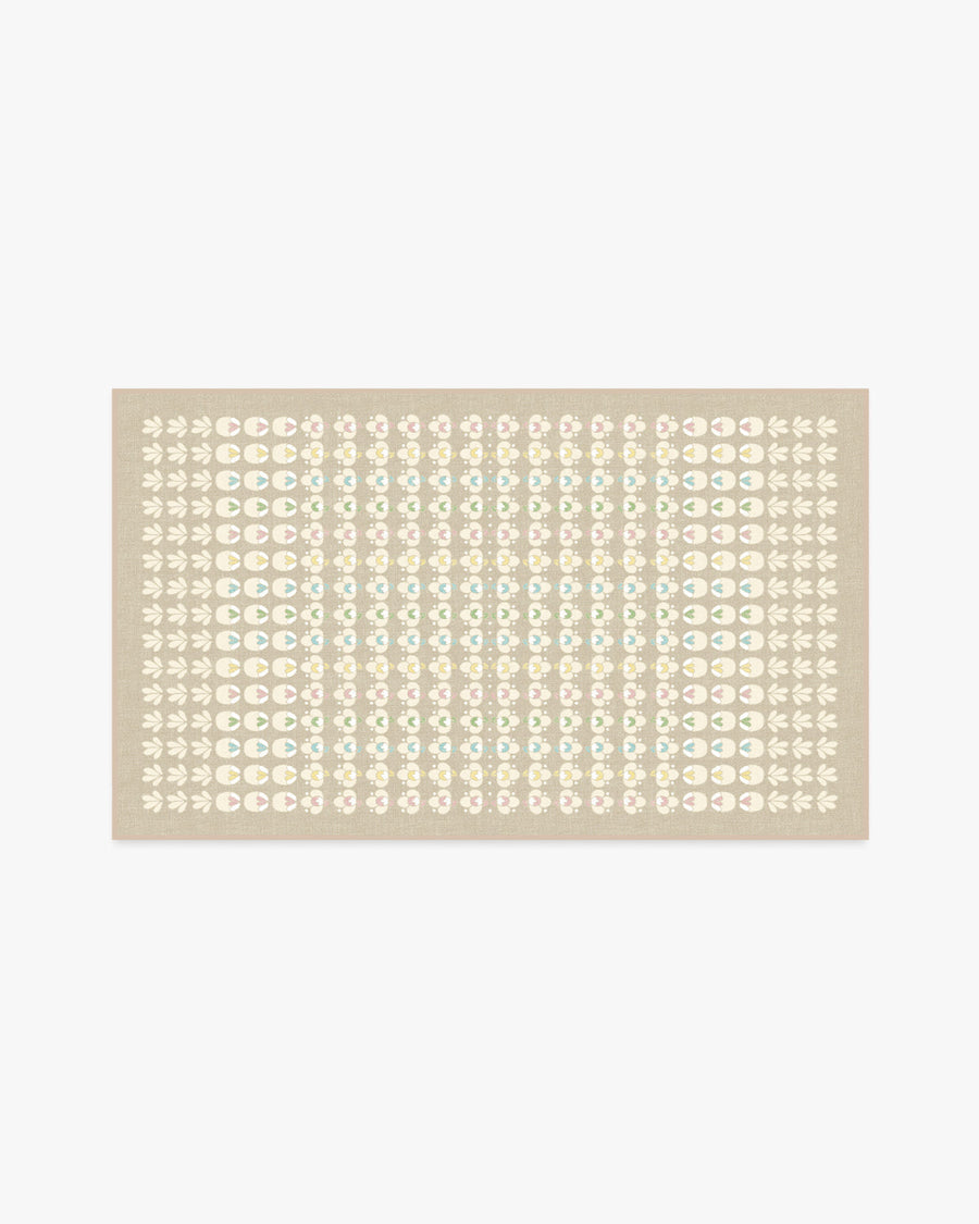 Ditzy Daisy — Halı, Nötr, AREA, beyaz zemin, 3x5