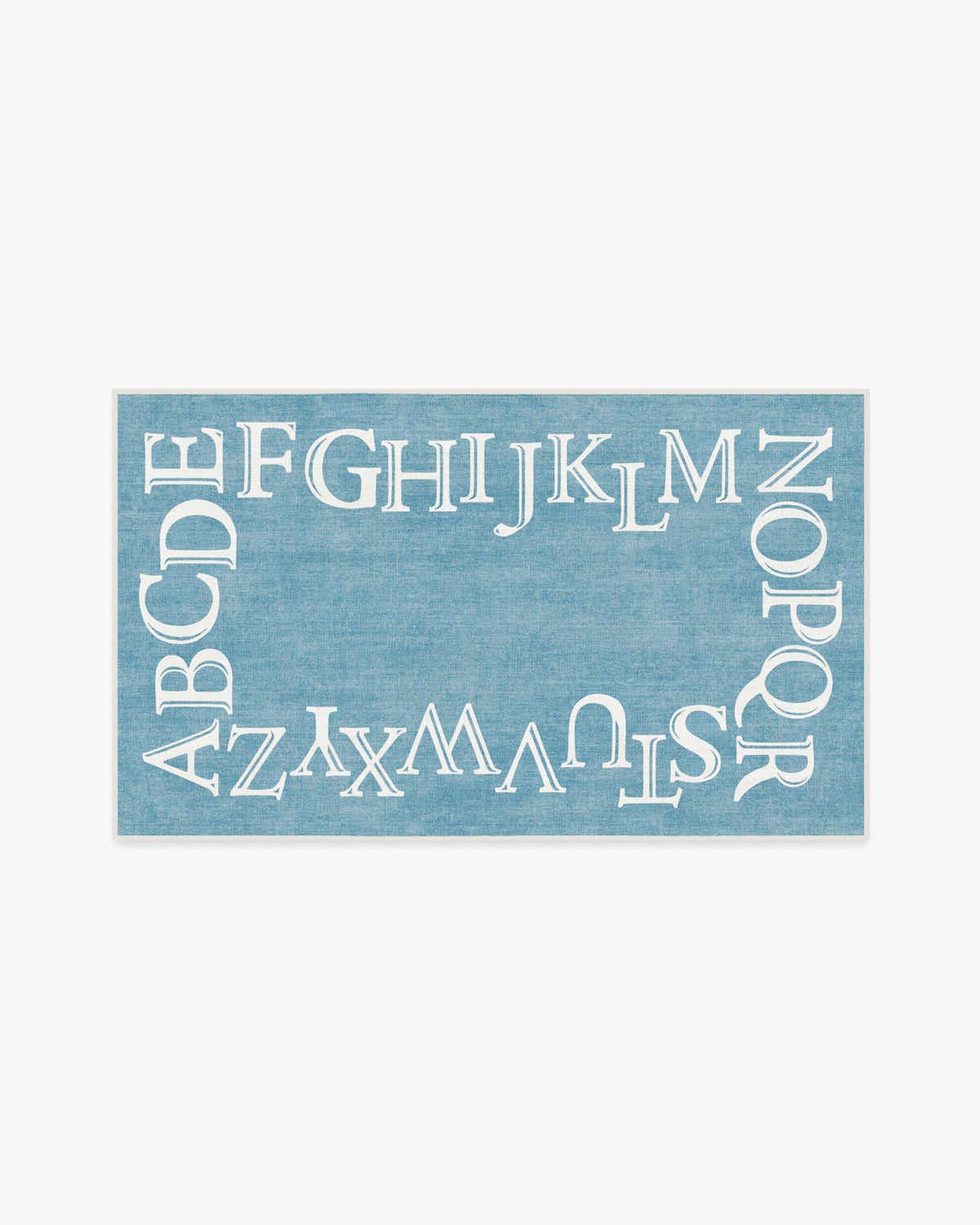 Easy As Abc — Halı, Arduvaz Mavisi, AREA, beyaz zemin, 3x5