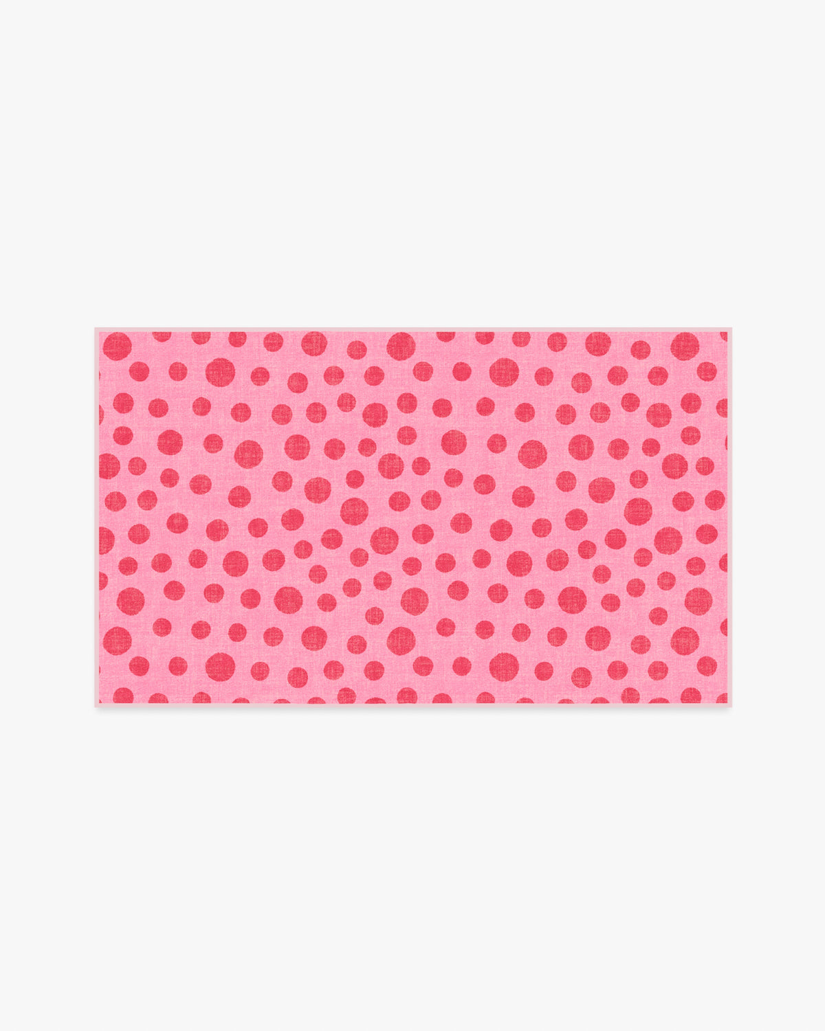 Dancing Dots — Halı, Pembe Kırmızı, AREA, beyaz zemin, 3x5