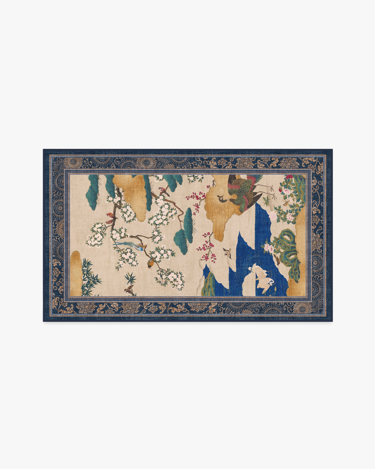 Kano Garden — Halı, Çok Renkli, AREA, beyaz zemin, 3x5