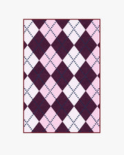 143 Argyle — Halı, Bordo Pembe, AREA, beyaz zemin, 4x6