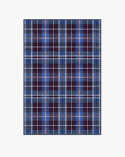 Josa Plaid — Halı, Bordo Mavi, AREA, beyaz zemin, 4x6