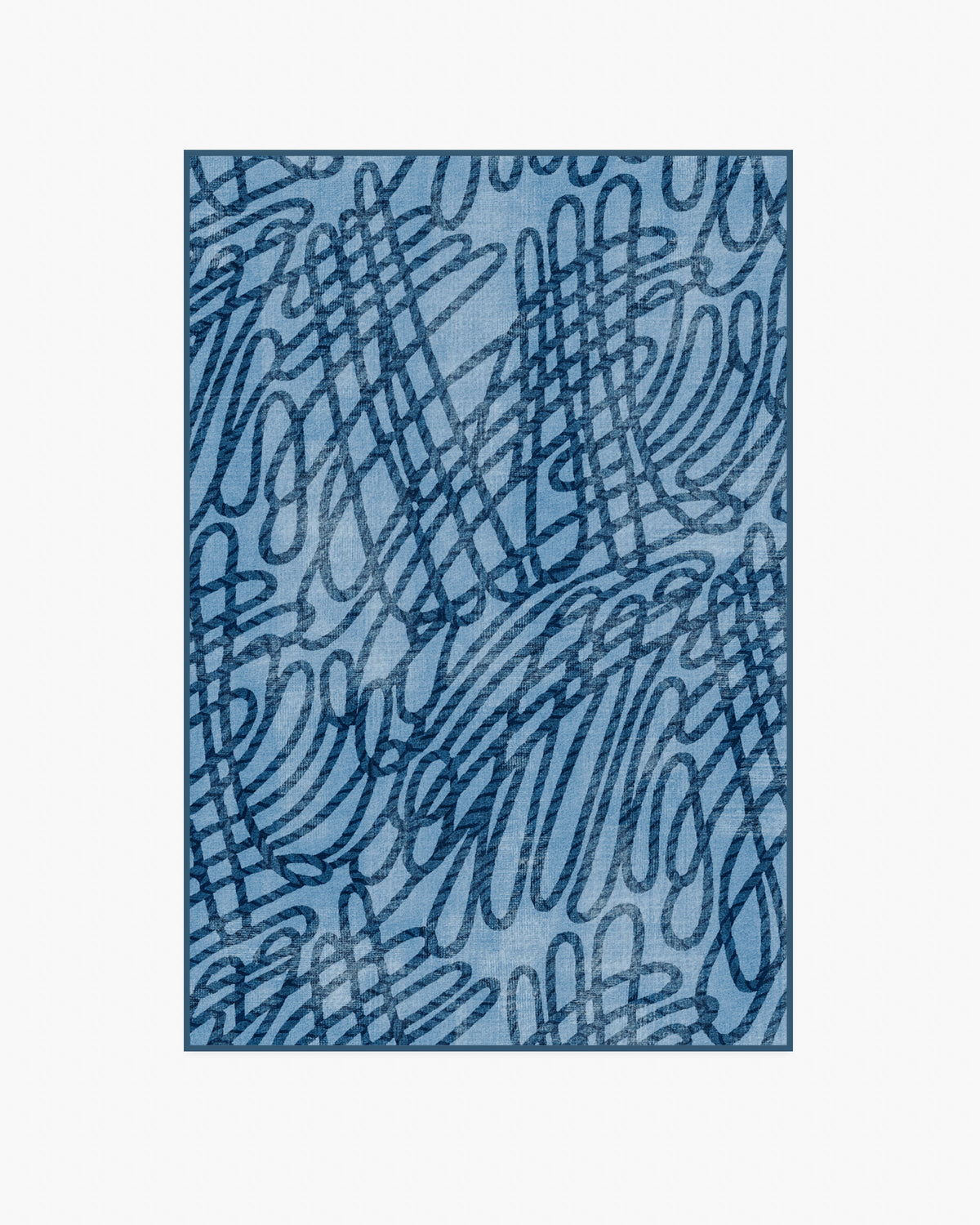 Rica Rope — Halı, Taş Mavi, AREA, beyaz zemin, 4x6