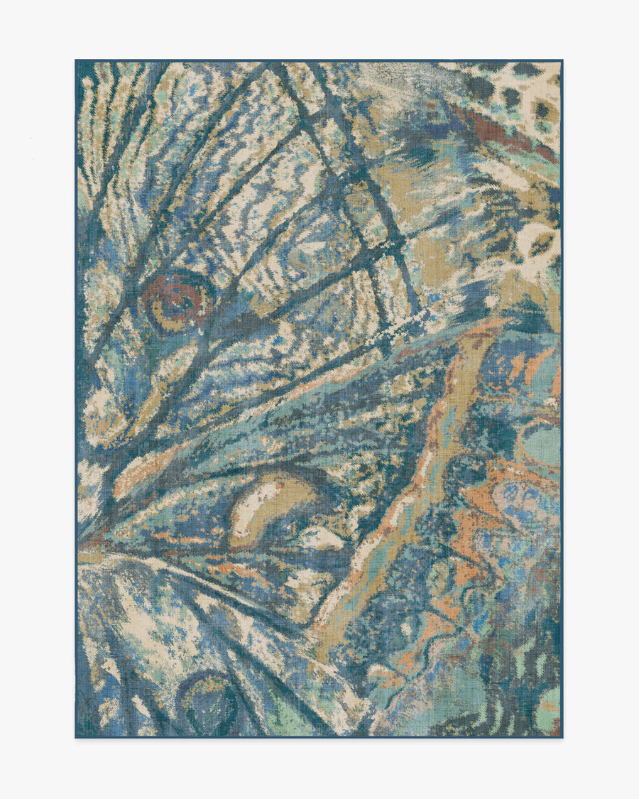 Althea — Halı, Mavi Yeşil, AREA, beyaz zemin, 5x7