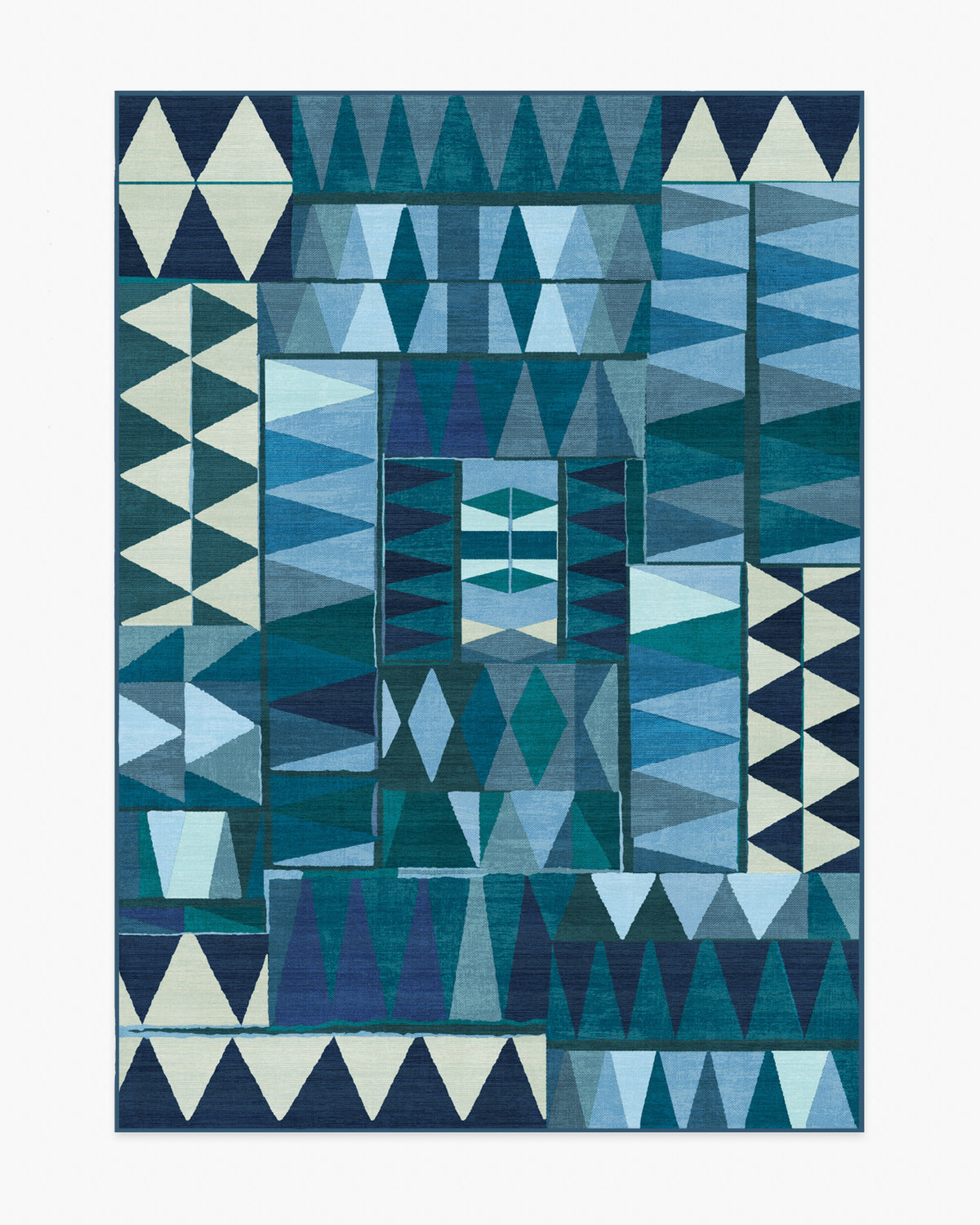 Cadra — Halı, Mavi Turkuaz, AREA, beyaz zemin, 5x7