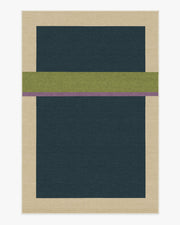 Breakout — Halı, Turkuaz Chartreuse, AREA, beyaz zemin, 6x9