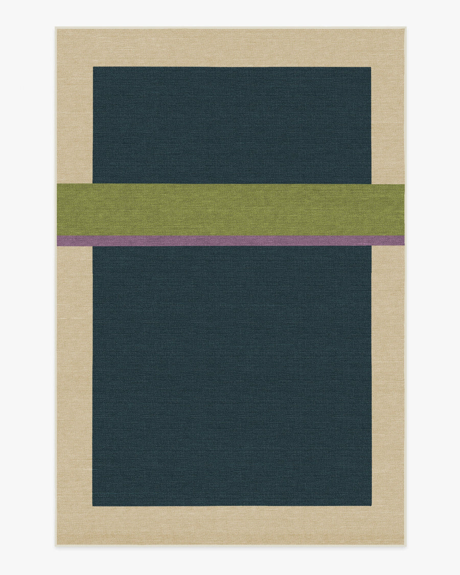Breakout — Halı, Turkuaz Chartreuse, AREA, beyaz zemin, 6x9