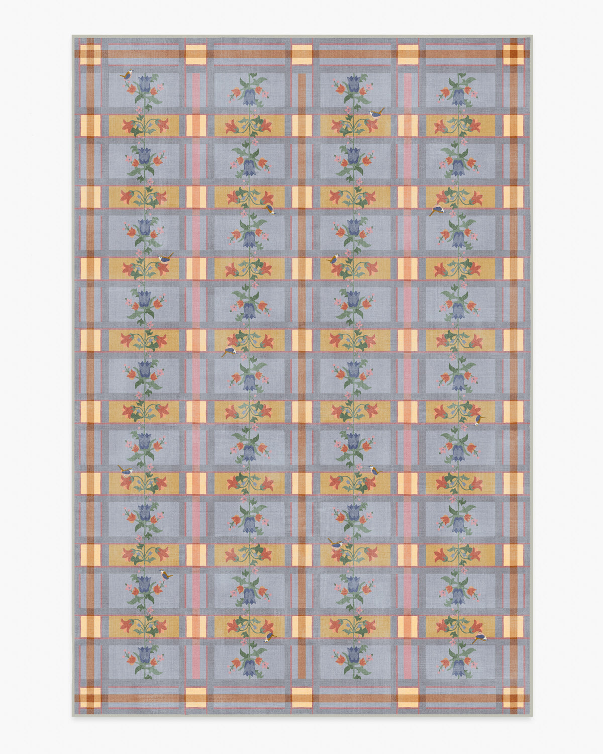 Quinnlyn — Halı, Arduvaz Mavi Çok Renkli, AREA, beyaz zemin, 6x9