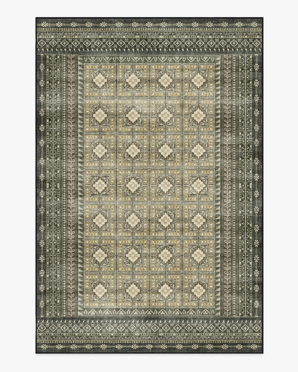 Lorah — Halı, Antrasit, AREA, beyaz zemin, 6x9