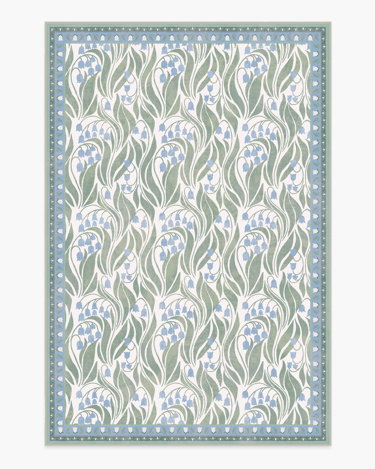 Lila — Halı, Fildişi ve Soft Mavi, AREA, beyaz zemin, 6x9