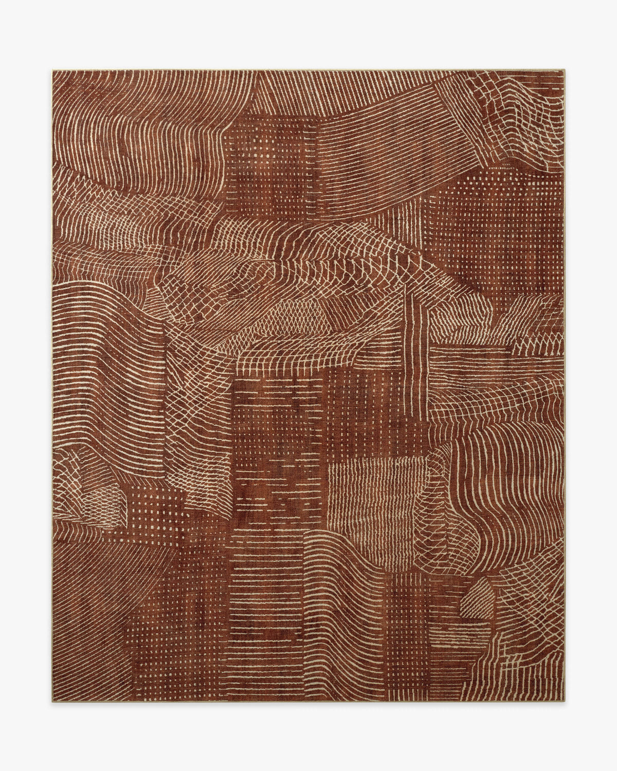Ferra — Halı, Bakır, AREA, beyaz zemin, 8x10