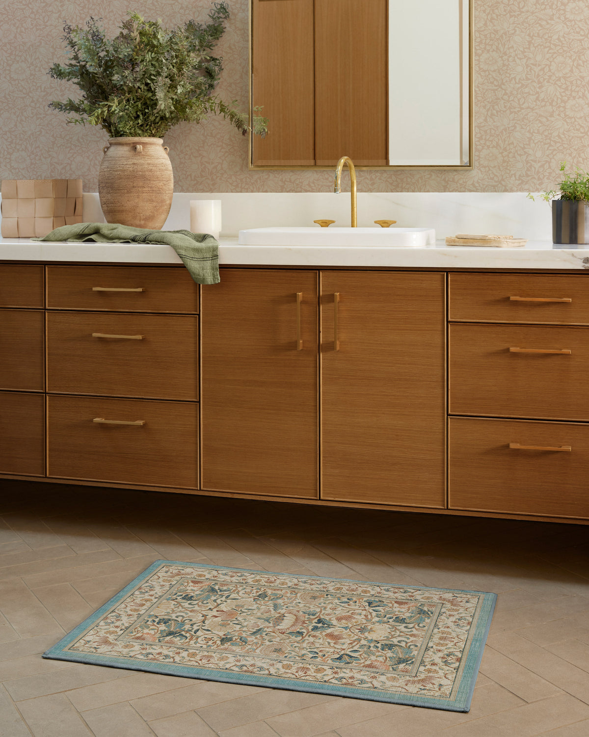 Morris And Co Lodden — Halı, Soft Gül Turkuaz, AREA, yaşam alanı, 2x3