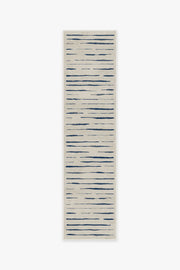 Talas Stripe — Halı, Çivit, RUNNER, beyaz zemin, 2x10