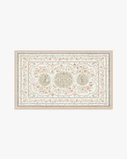 Twin Bunny Border — Halı, Doğal, AREA, beyaz zemin, 3x5