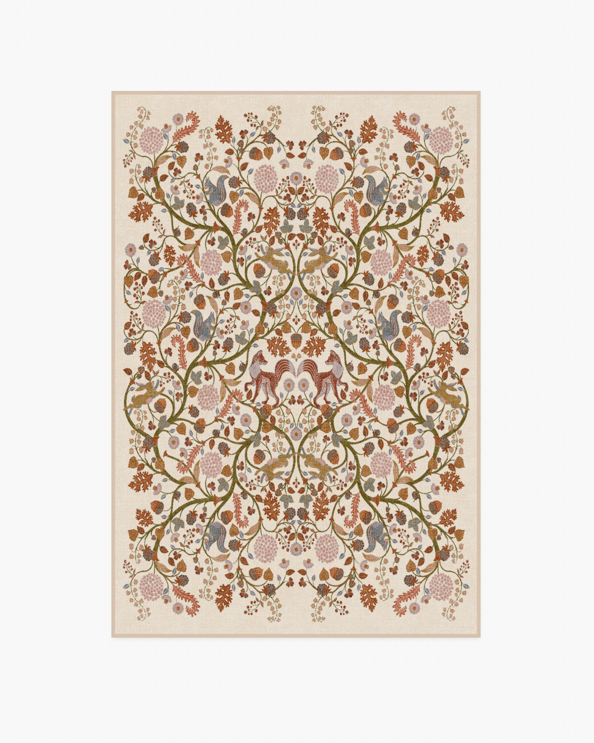 Foxglove — Halı, Orman Krem Çok Renkli, AREA, beyaz zemin, 4x6