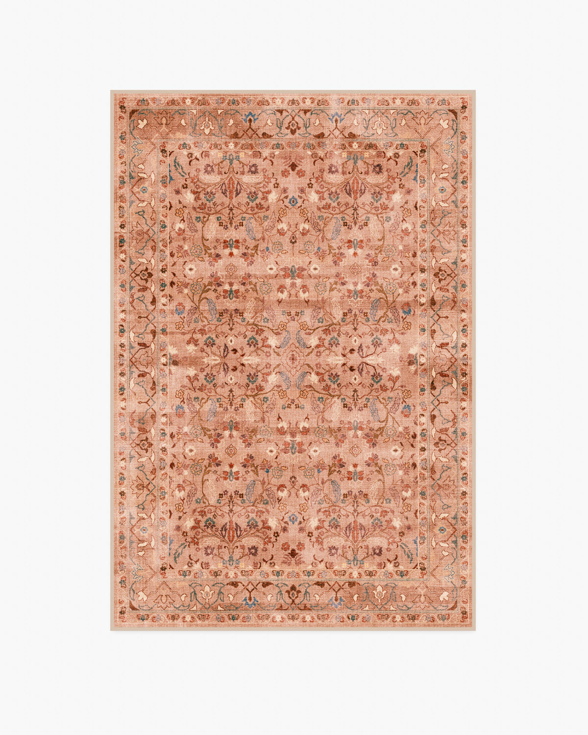 Alba — Halı, Terracotta Gül, AREA, beyaz zemin, 4x6