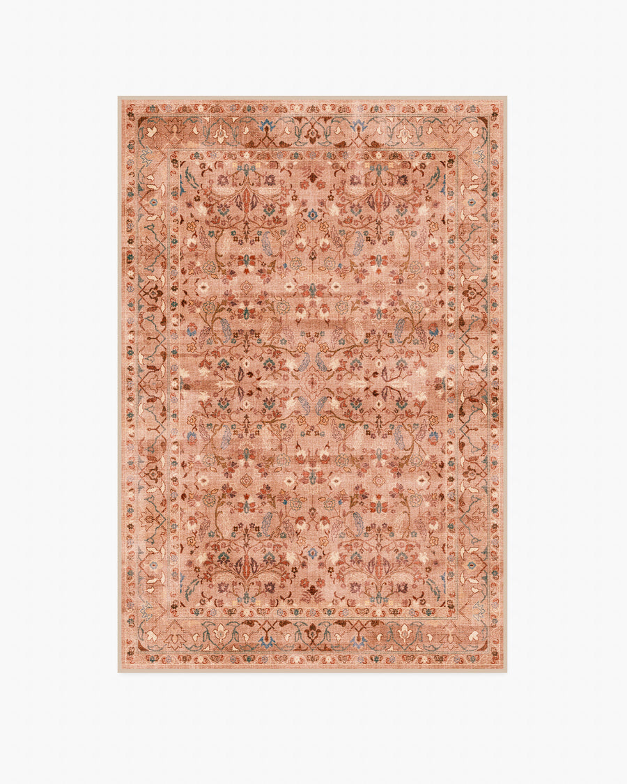 Alba — Halı, Terracotta Gül, AREA, beyaz zemin, 4x6