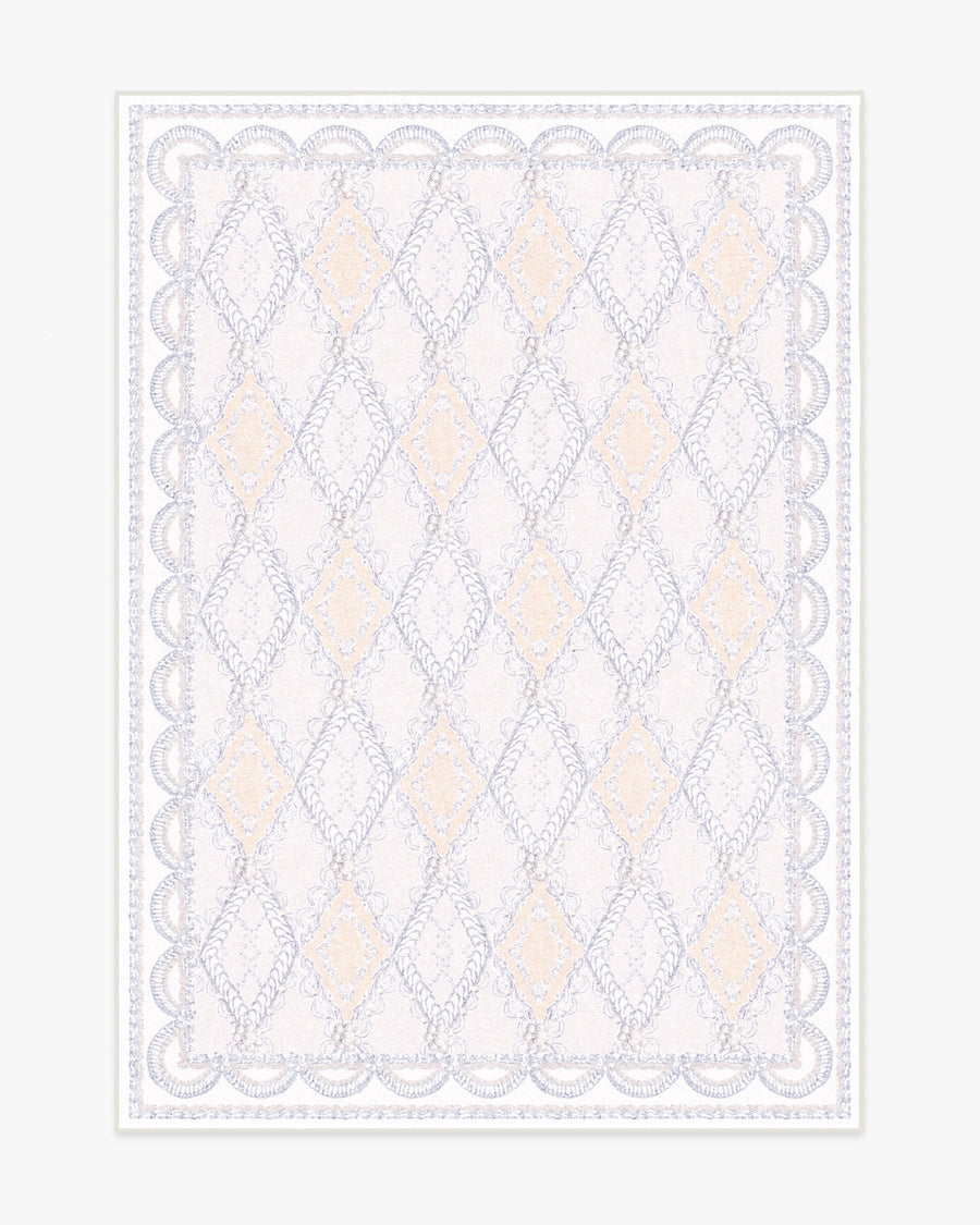 Happy Birthday Popo — Halı, Krem Gül, AREA, beyaz zemin, 5x7