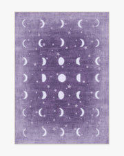 To The Moon And Back — Halı, Leylak, AREA, beyaz zemin, 5x7