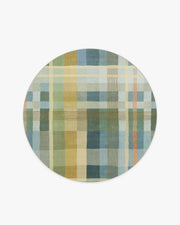 Margot Plaid — Halı, Mavi, ROUND, beyaz zemin, 6R