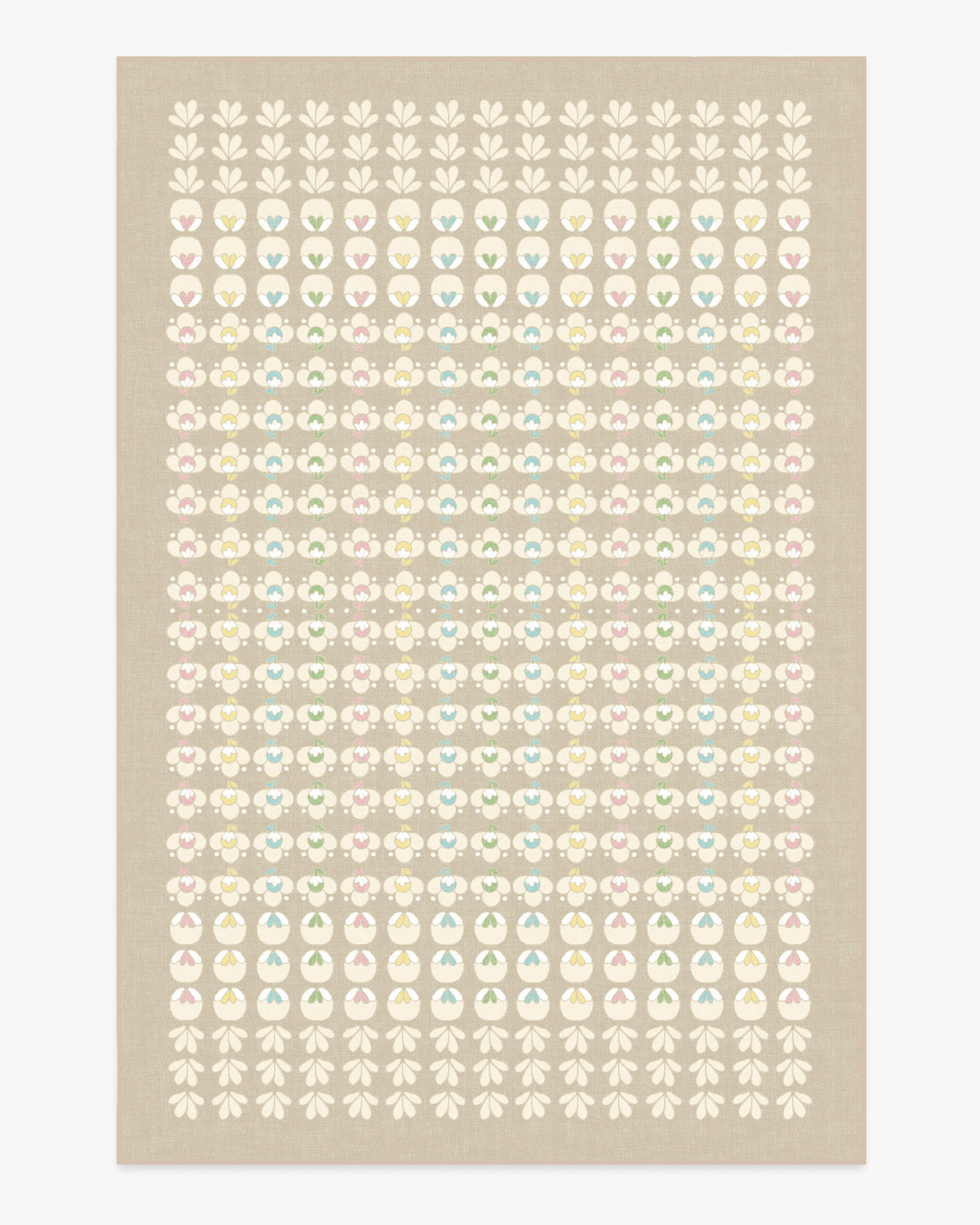 Ditzy Daisy — Halı, Nötr, AREA, beyaz zemin, 6x9