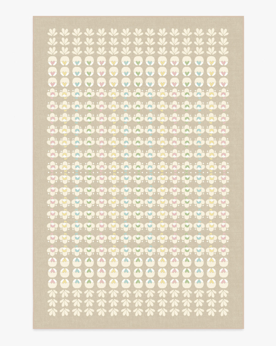 Ditzy Daisy — Halı, Nötr, AREA, beyaz zemin, 6x9