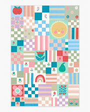 Hello Sunshine Patchwork — Halı, Çok Renkli, AREA, beyaz zemin, 6x9