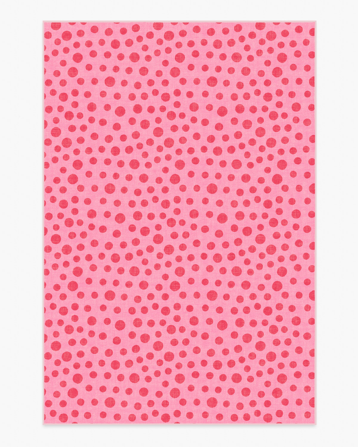 Dancing Dots — Halı, Pembe Kırmızı, AREA, beyaz zemin, 6x9