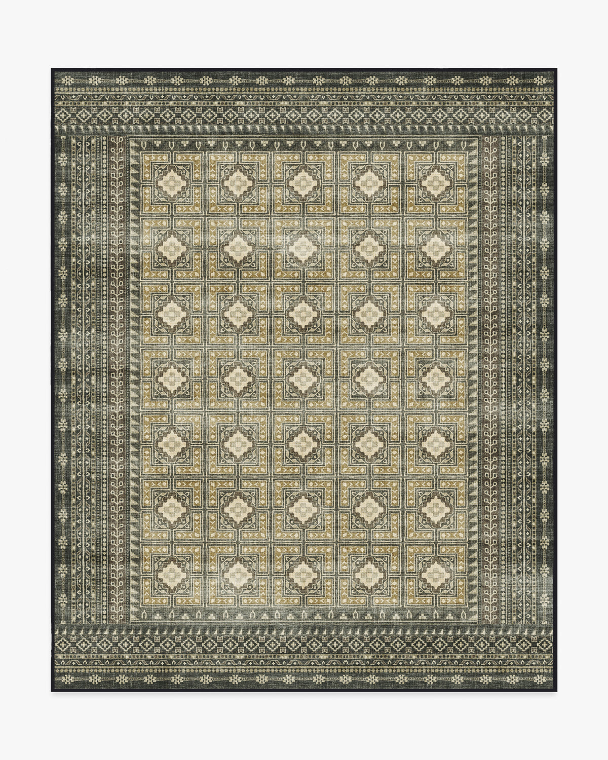 Lorah — Halı, Antrasit, AREA, beyaz zemin, 8x10