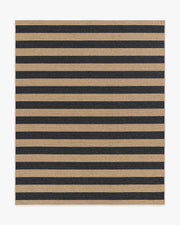 Nolan Bold Stripe Natural Black Performance Weave — Halı, Siyah, AREA, beyaz zemin, 8x10