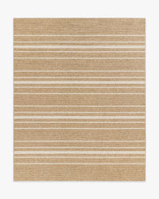 Arden Stripe Natural Bleached Performance Weave — Halı, Bej, AREA, beyaz zemin, 8x10