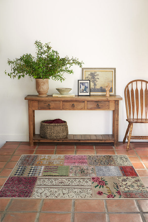 Patchwork Boho — Halı, Kırmızı, AREA, yaşam alanı, 3x5