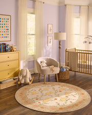 Poohs Meadow — Halı, Krem Çok Renkli, ROUND, yaşam alanı, 6R
