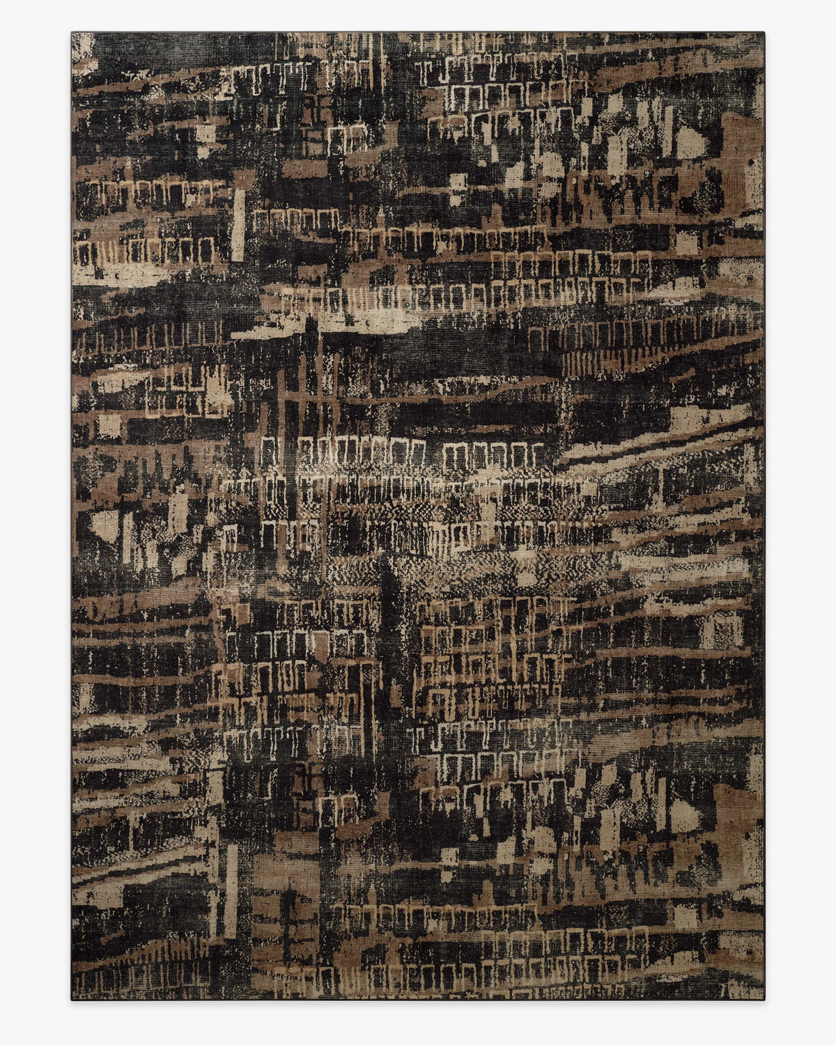 Ourea — Halı, Koyu Ahşap, AREA, beyaz zemin, 10x14