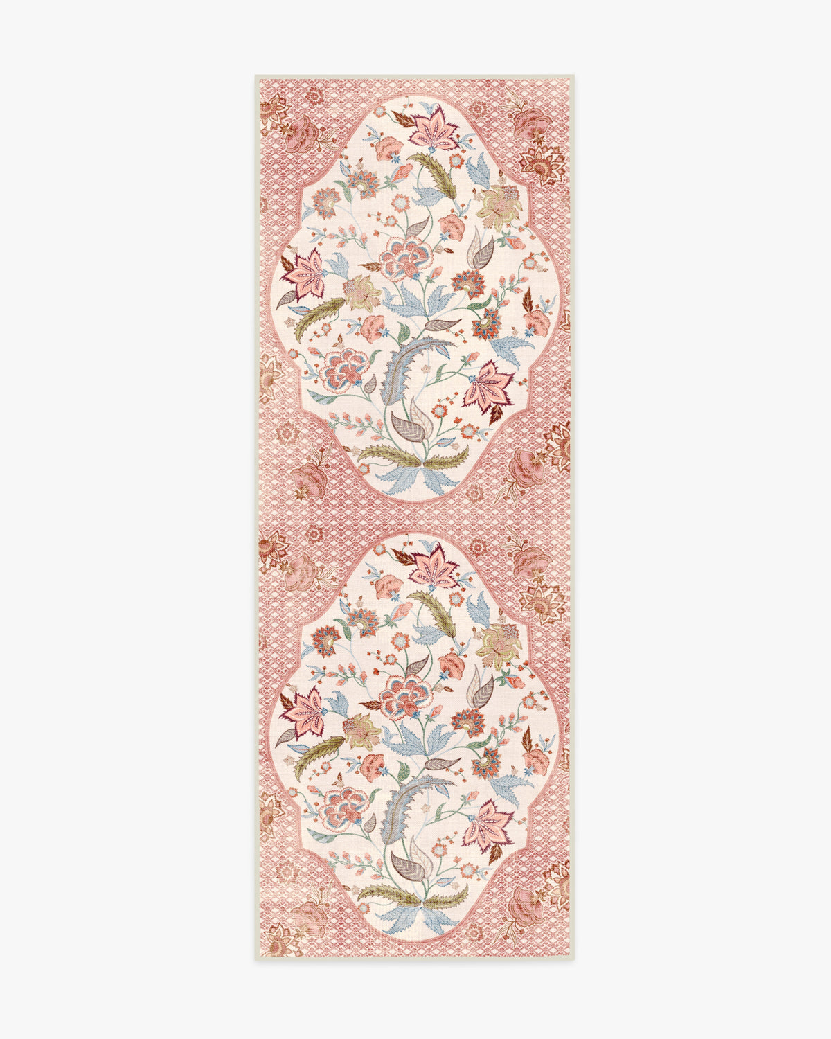 Rosalee — Halı, Kırmızı Çok Renkli, RUNNER, beyaz zemin, 2x7